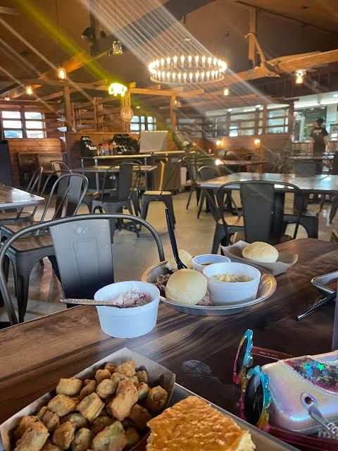 Dining room inside Roy's Crew BBQ